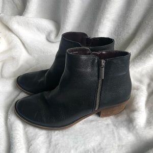 Kensie Black Leather Booties